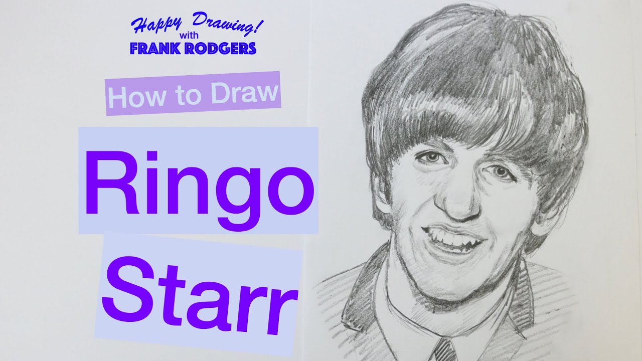 How to Draw the BEATLES - No 4 - RINGO STARR. Happy Drawing! with Frank Rodgers