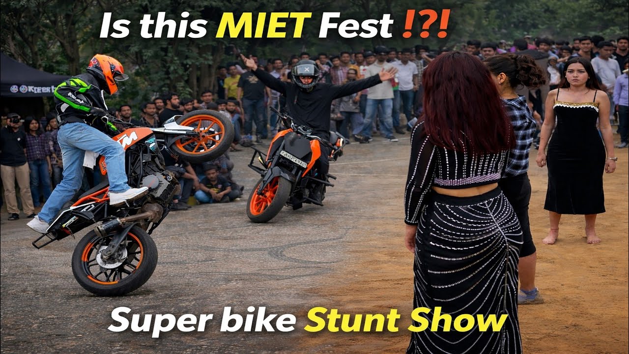 MIET Jammu College Fest | MIET DJ Night & Super Bike Stunt Show #collegefest #bikestunts