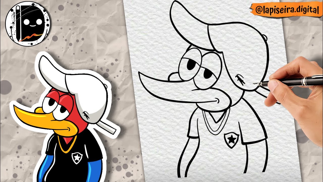 Como desenhar o Pica-Pau estilo cria passo a passo