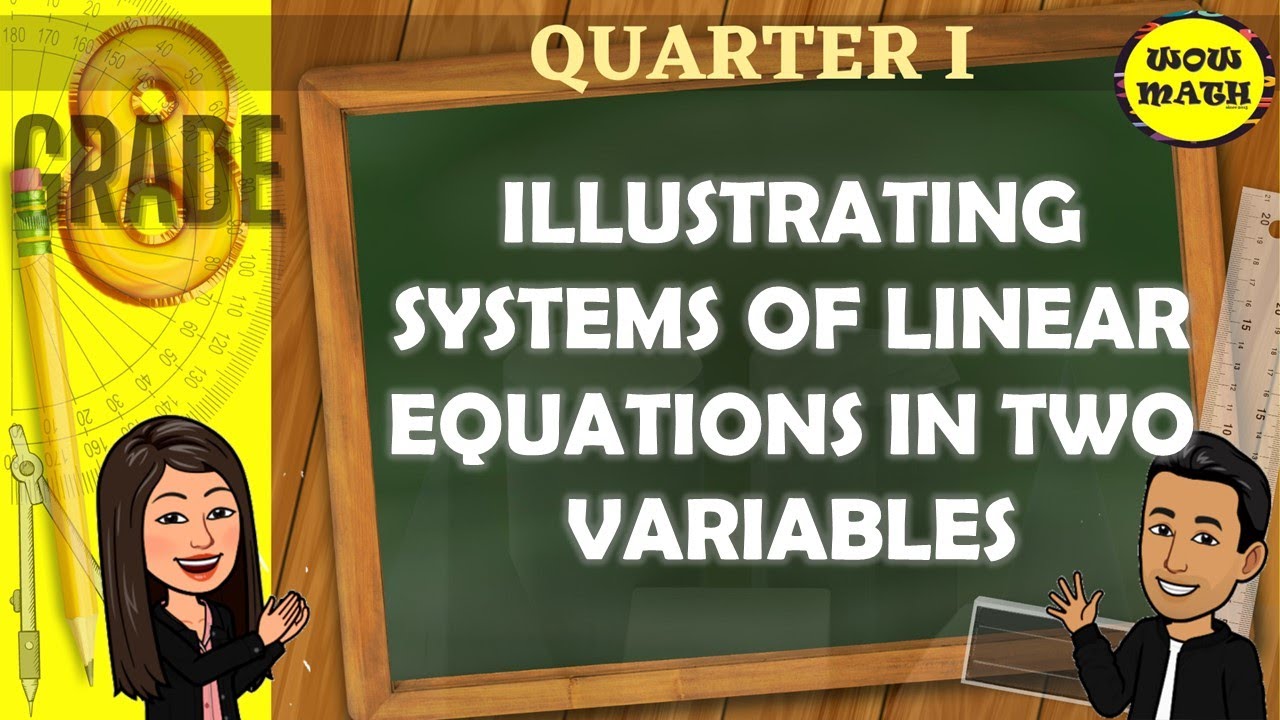 ILLUSTRATING SYSTEMS OF LINEAR EQUATIONS IN TWO VARIABLES || GRADE 8 MATHEMATICS Q1
