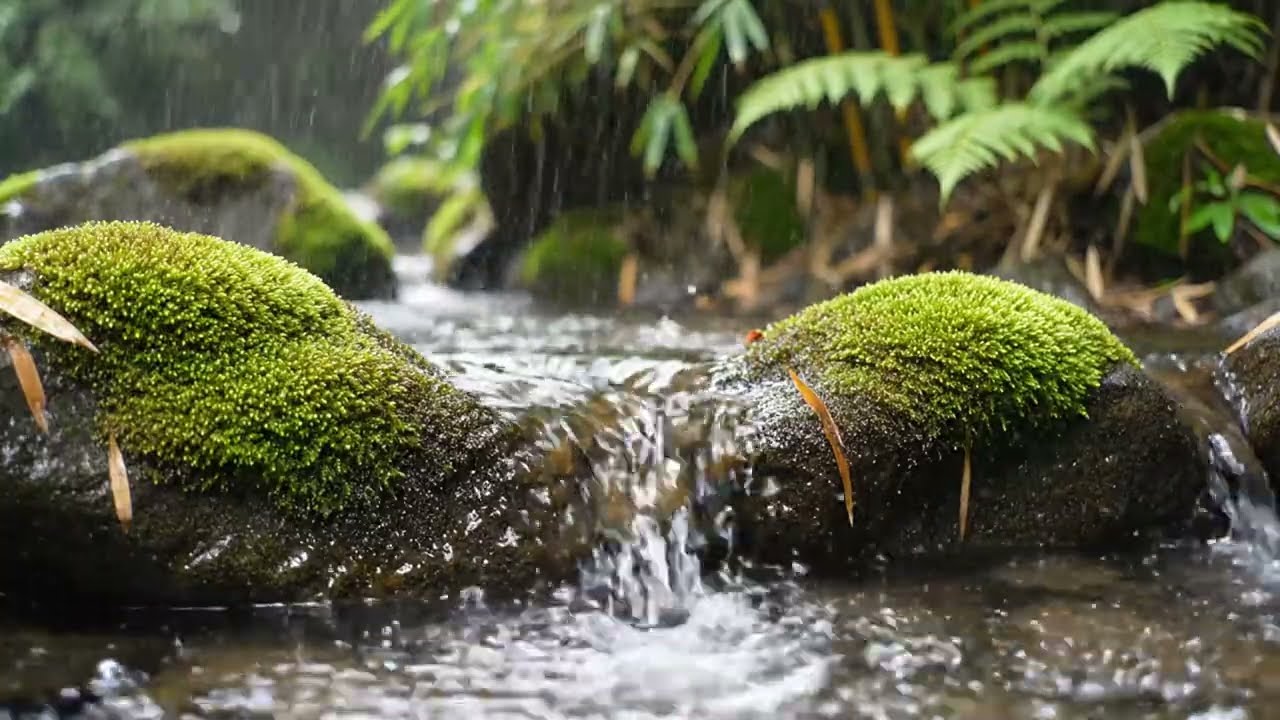 Heavy Rain Sounds for Deep Sleep🌧️10H Healing Cabin Ambience in Forest🌴Anxiety&Insomnia Relief ASMR