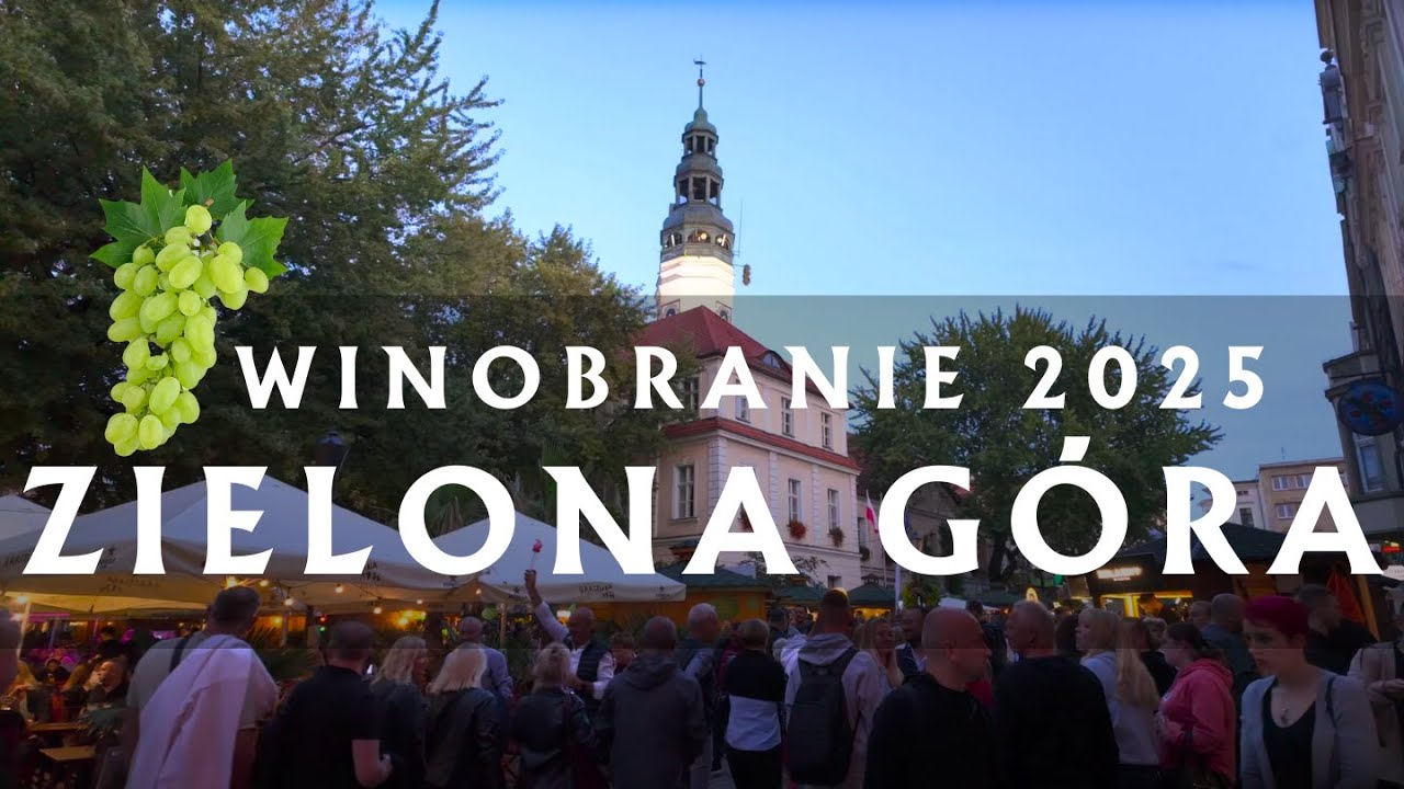 Winobranie 2025 w Zielonej G&oacute;rze | 4K HDR | Ostatni winobraniowy wiecz&oacute;r na zielonog&oacute;rskim deptaku
