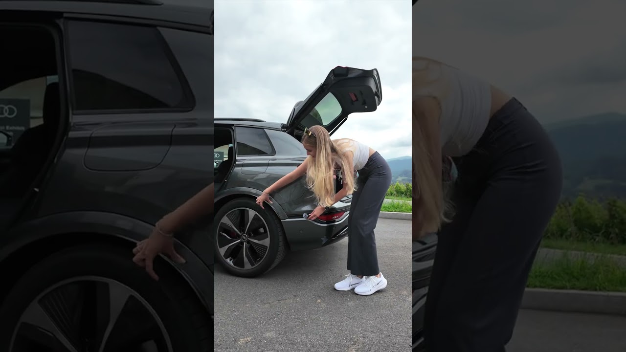 💡Trunk/boot lowering with optional air suspension in the Audi Q6 e-tron