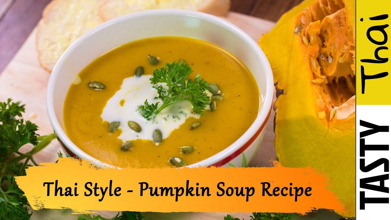 Thai Style Spicy Pumpkin Soup with Coconut Milk, Red Curry & Special Spices (Easy & Quick to do)