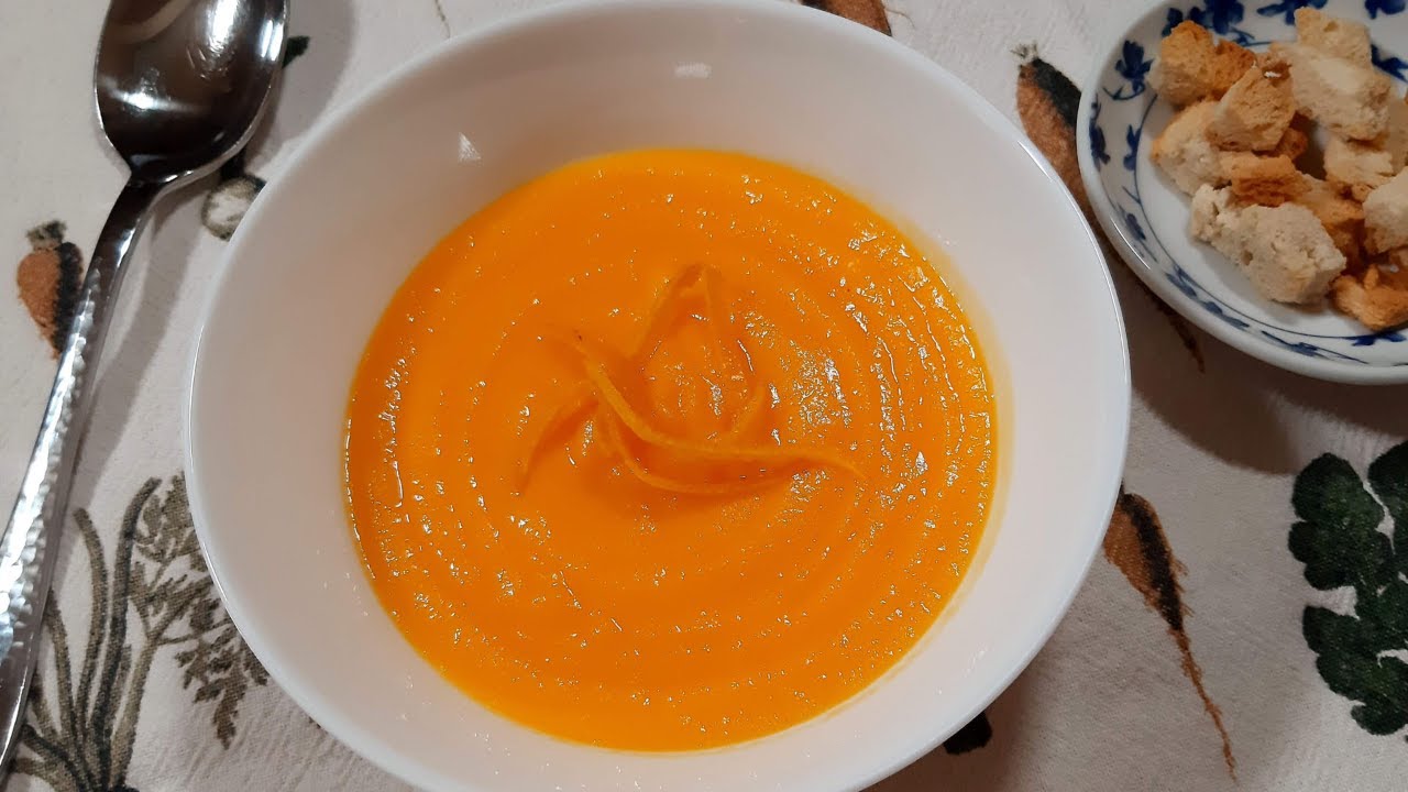 soupe de carottes à l'orange - simple easy and quick carrot soup