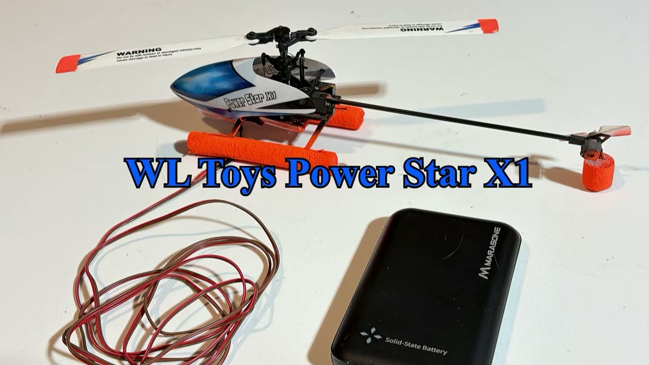 Демонстрация управления вертолетом WL Toys Power Star X1 с бесщеточным двигателем с помощью тросов.