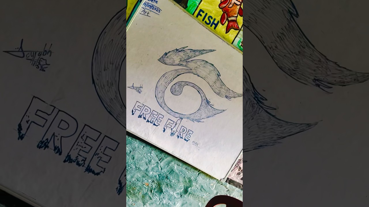&ldquo;🔥 Hand-drawn Free Fire Max logo ✍️ | Fan art vibes 🎨 #FreeFire #Drawing #Shorts&rdquo; FreeFireMax