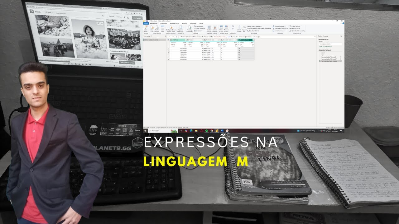 Curso de  Linguagem M aula 16 como  trabalha com expressoes no Power Query