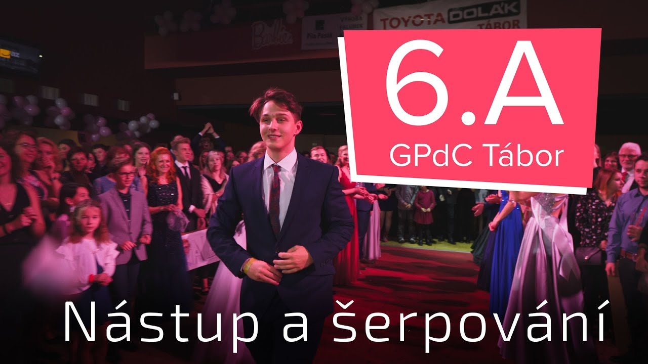 Maturitní ples 6.A GPdC Tábor 9.11.2019 – Nástup a šerpování