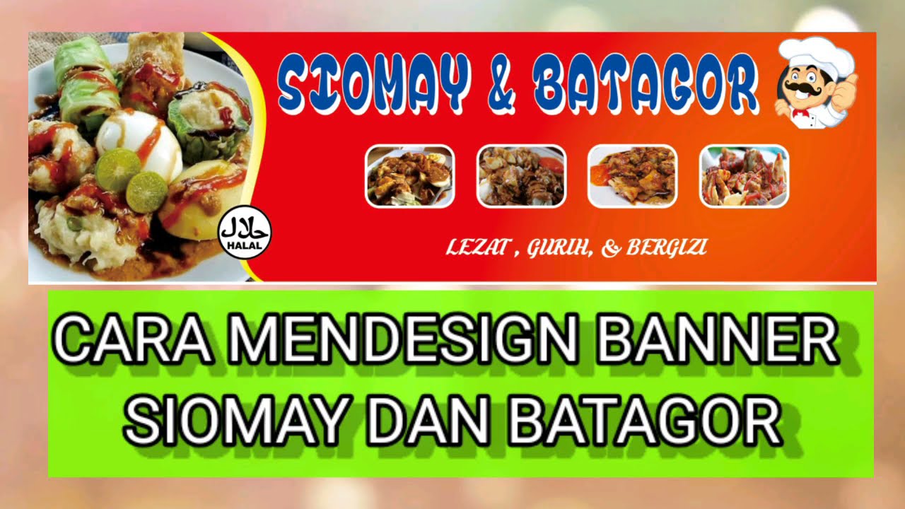 CARA MEMBUAT BANNER SIOMAY & BATAGOR  || COREL X7 || BANNER SIOMAY & BATAGOR