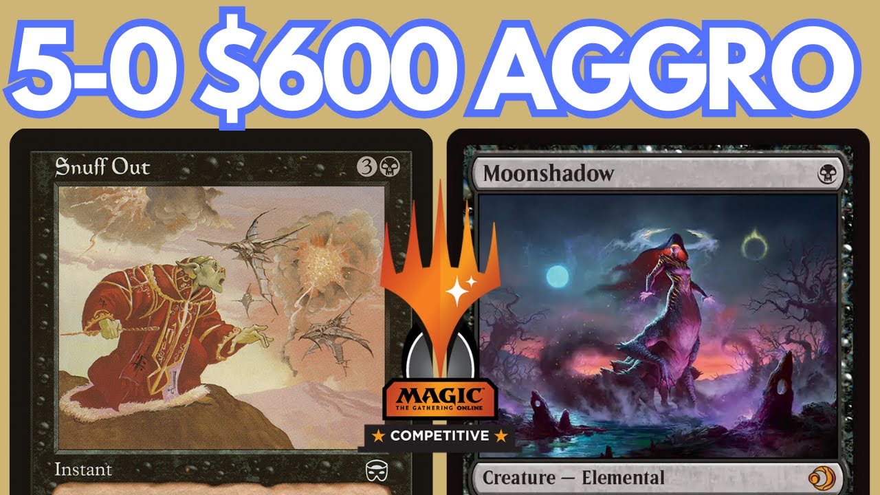 5-0 MOONSHADOW! Legacy Mono Black Aggro Trophy League with NO RESERVE LIST cards ft. Snuff Out. MTG