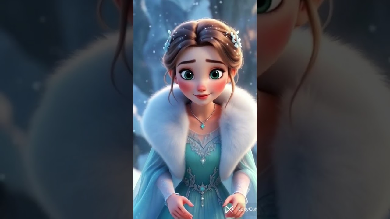frozen girl and white Fox 🌌✨☃️❄️☄️🦊 