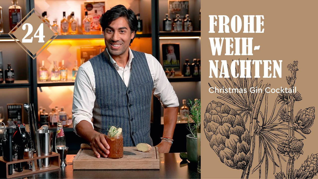 Gin Adventskalender -Tür 24- X Mas Greetings. Christmas Gin Cocktail. Nic Shanker & Wajos Cocktail