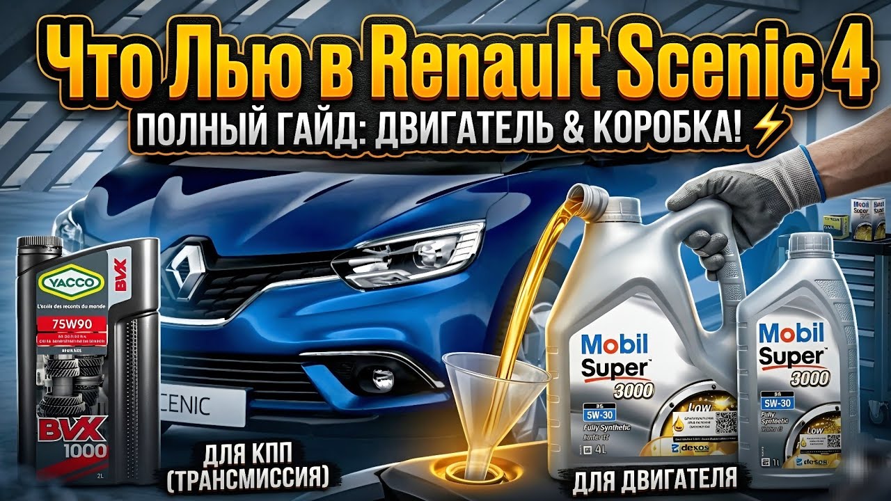 Какие МАСЛА лью в Renault Scenic 4