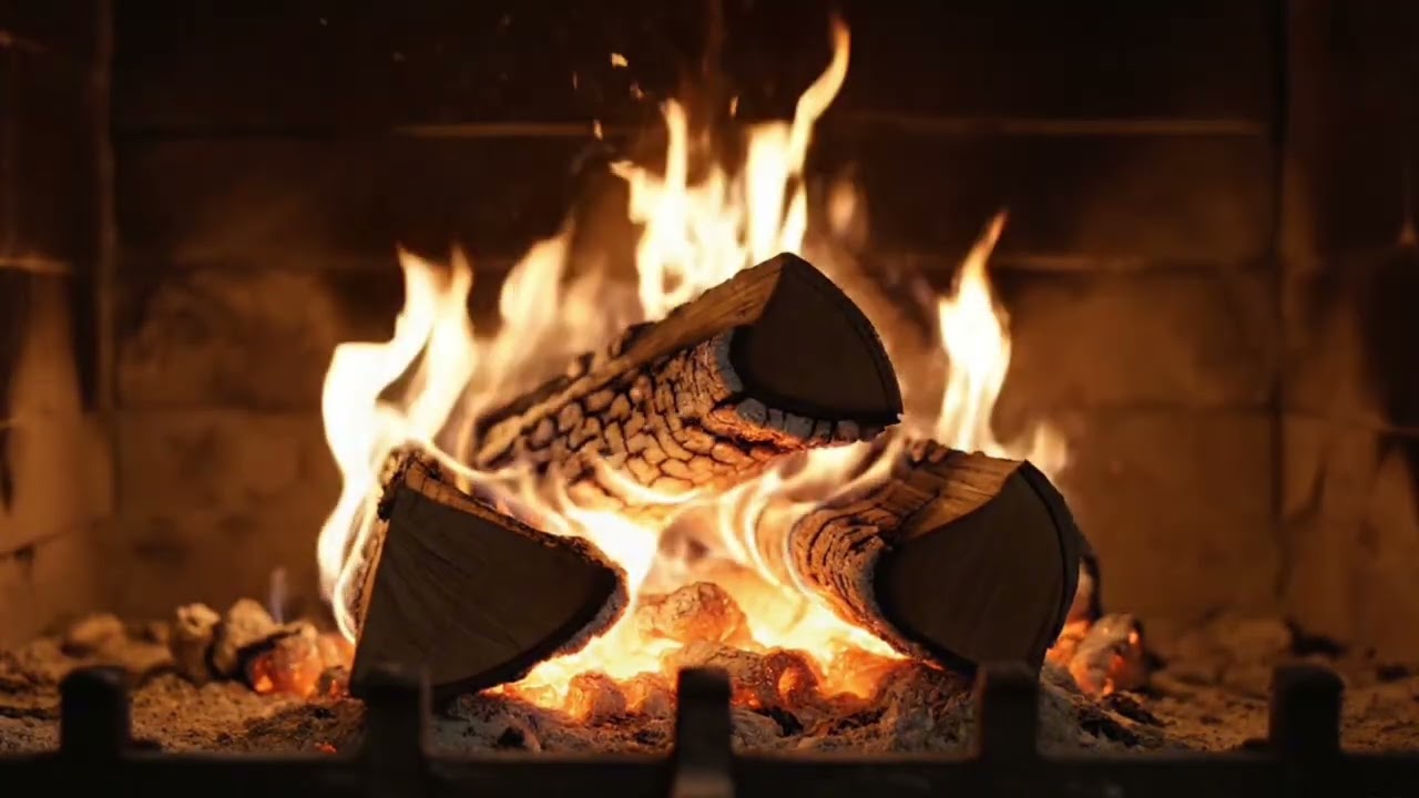 Fireplace 1 Hour 4K Crackling Fire Ambience