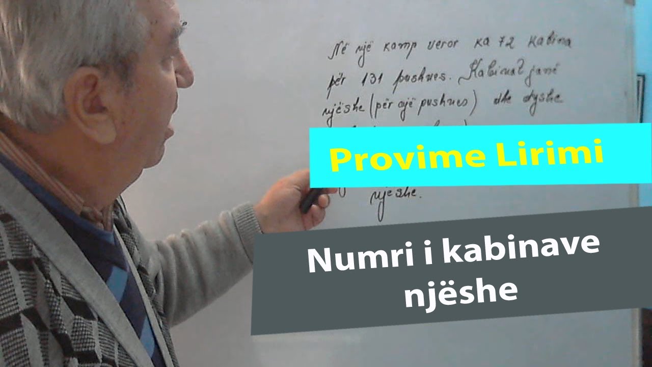 Ushtrime matematike për provime lirimi/Numri i kabinave njëshe