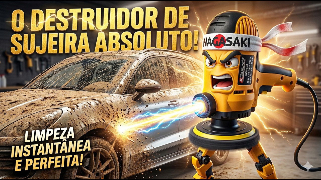  Politriz  850W é a solução! 3200rpm de pura eficiência e apenas 1kg para você brilhar sem cansar