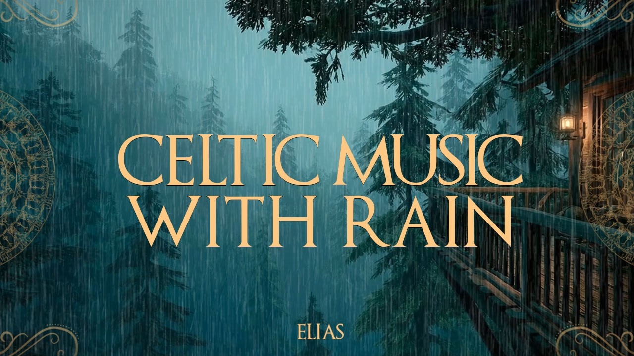Mystic Celtic Forest Village – Medieval Rain Ambience & Soft Instrumentals – Study & Calm
