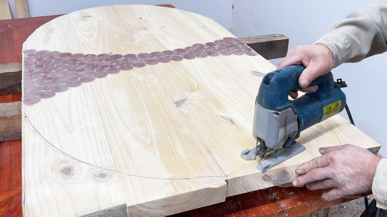 The Talented Carpenter Creates Unique Artistic Dining Tables |Craftsmanship Skills Rudimentary Tools