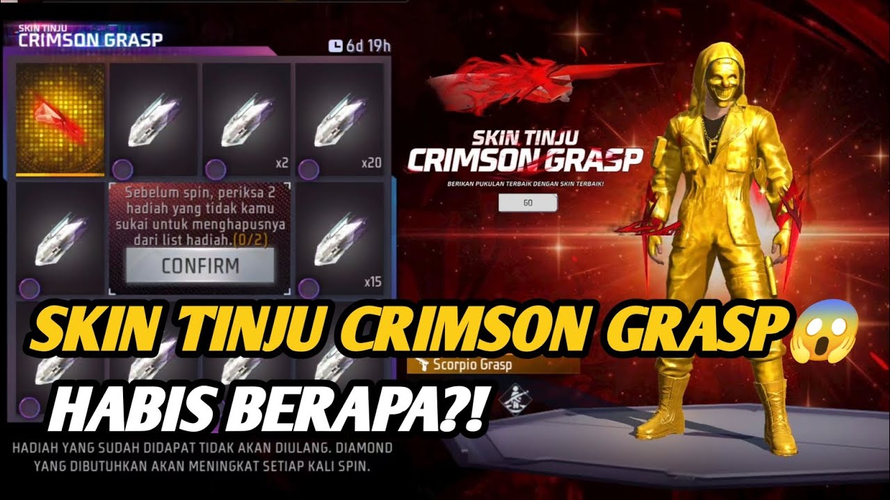 SPIN TINJU CRIMSON GRASP‼️ DAPET DI SPIN KE BERAPA?! 😱🔥