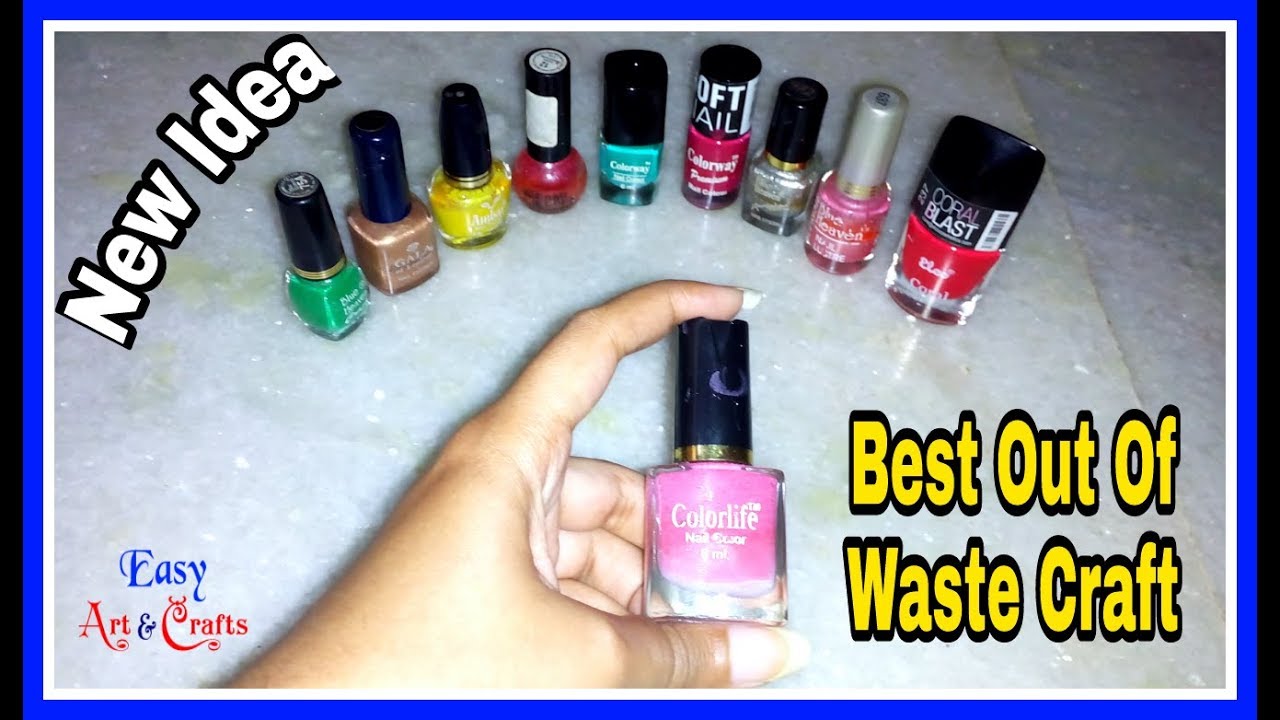 DIY Best Out of Waste Nail Polish Bottle Craft | Recycle Idea | How to Reuse Old Nail Polish Bottle