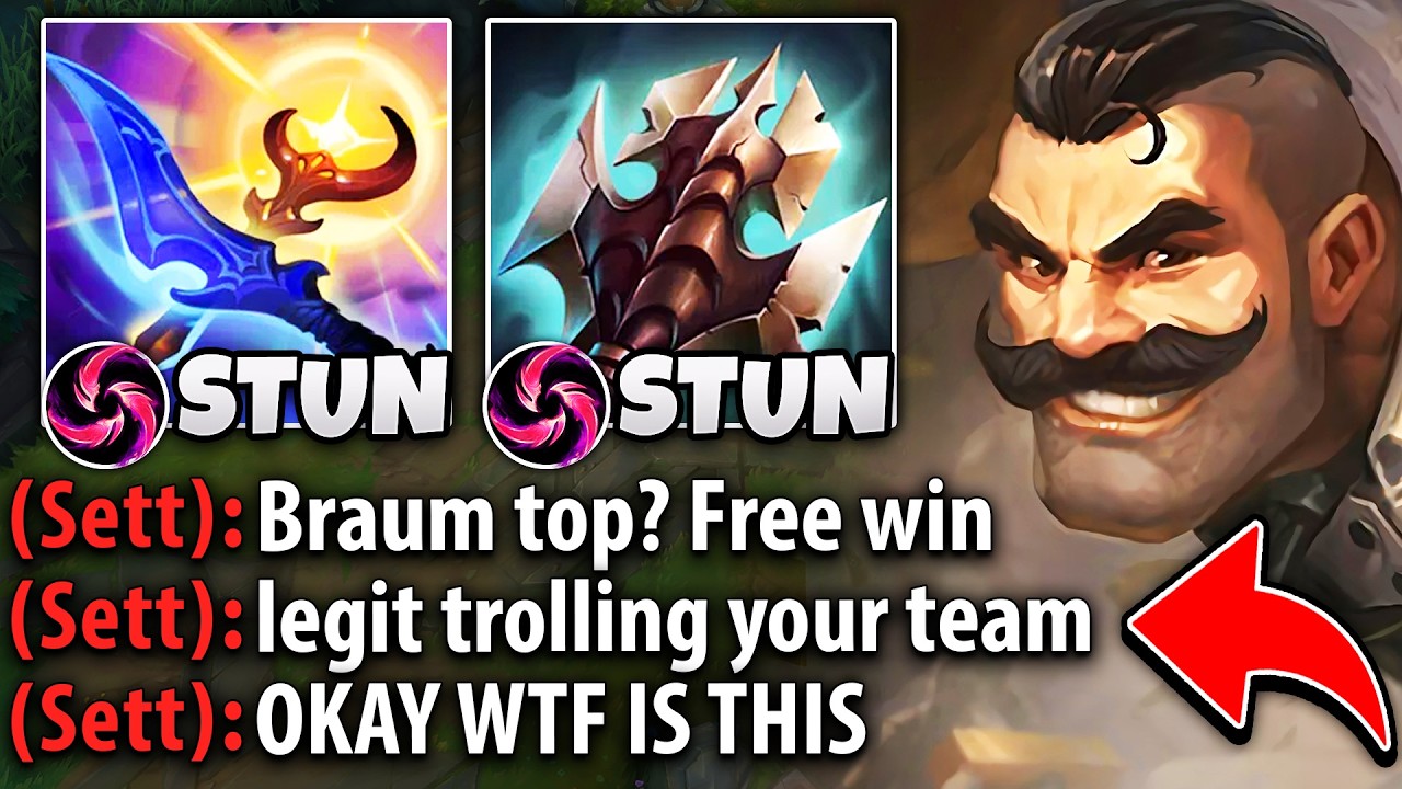 The enemy team thought I was trolling with Braum top lane... then I carried