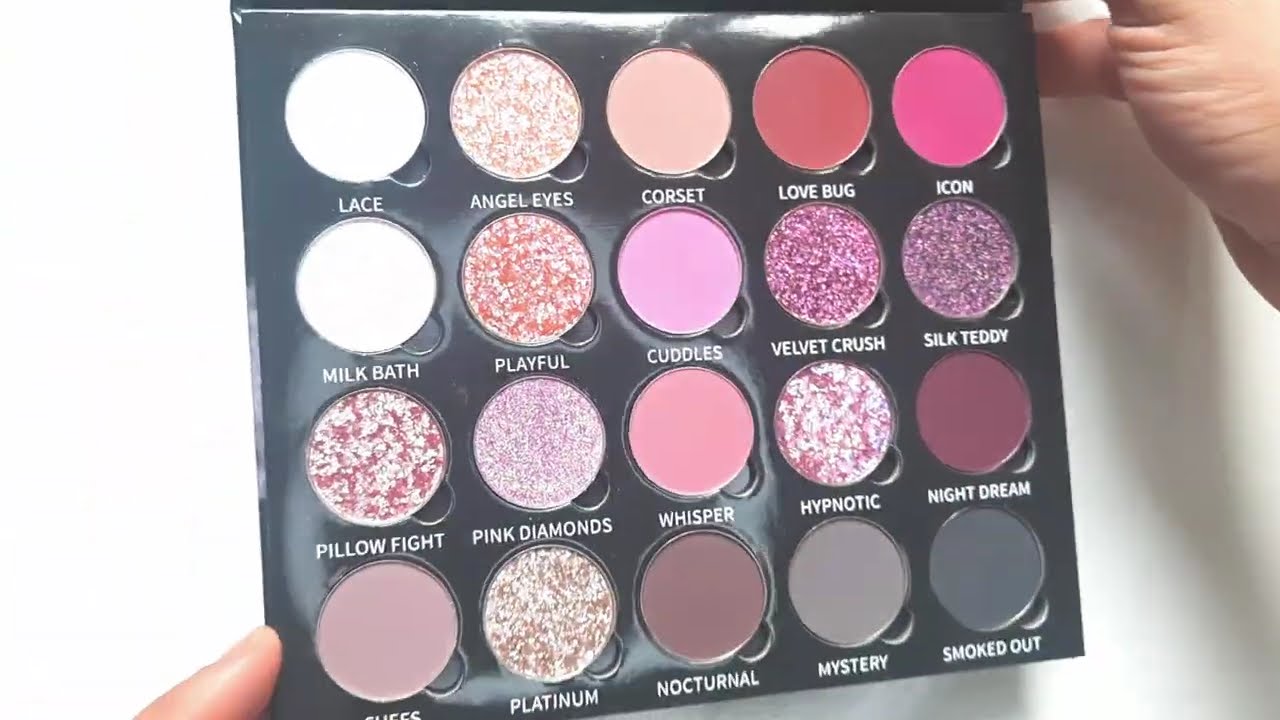 Swatches of Bella Beaute Bar Smokey Glam palette #eyeshadow #bellabeautebar