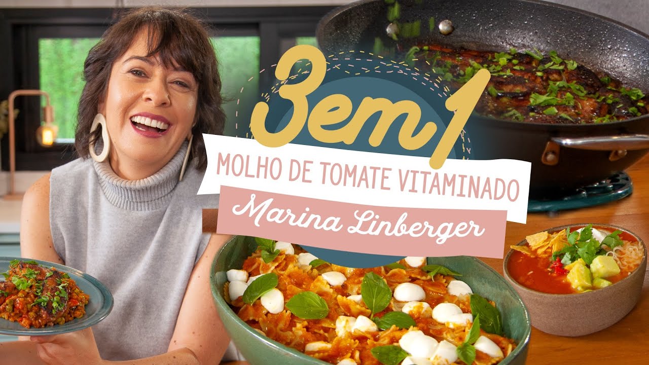3 em 1 MOLHO DE TOMATE VITAMINADO | 3 receitas usando uma única base