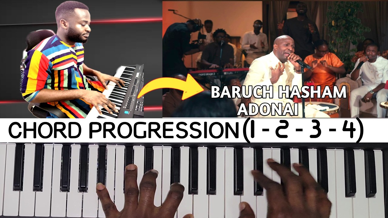 БАРУХ ХАШЕМ АДОНАЙ - Dunsin Oyekan ft Theophilus Sunday для начинающих!!! Последовательность акко...