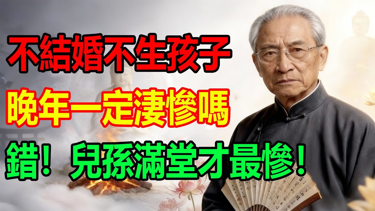 不結婚不生孩子，晚年一定淒慘嗎？錯！兒孫滿堂才最慘！
