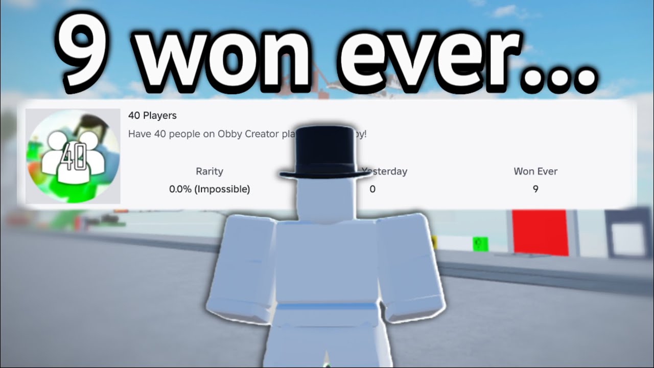 Я получил самый сложный значок в Obby Creator… (Roblox)