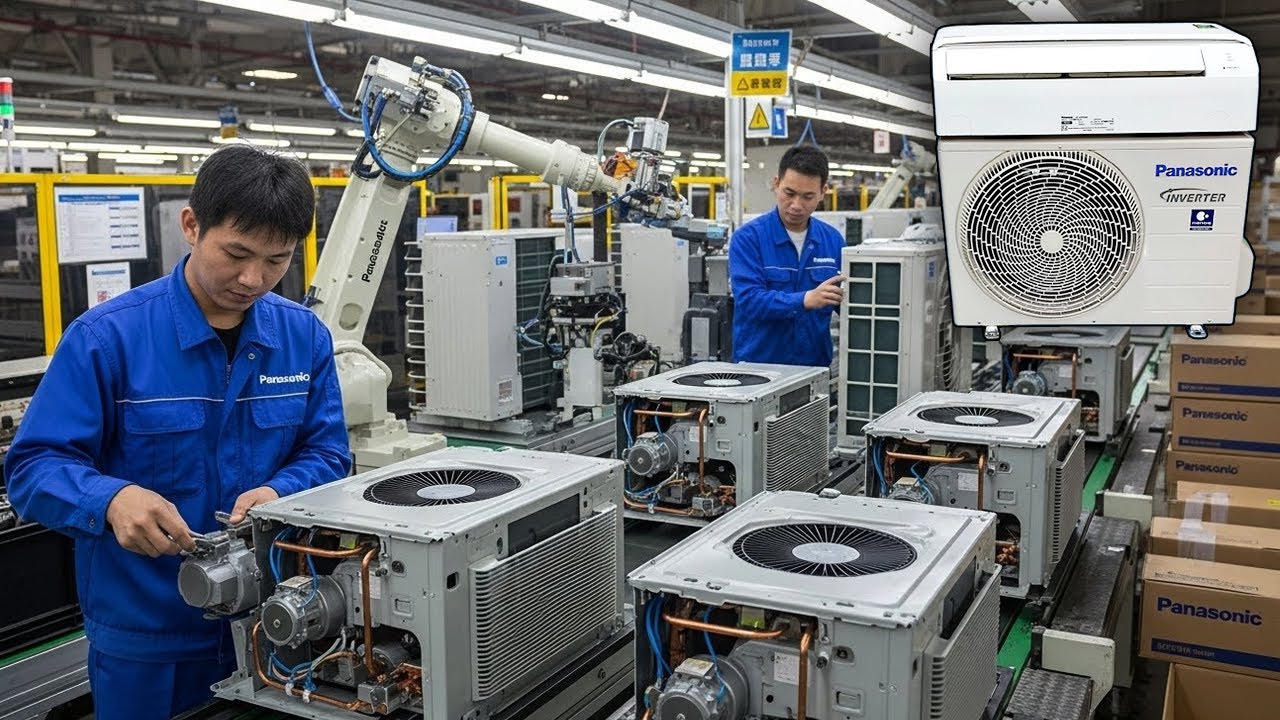 Panasonic AC Manufacturing Process ❄️ Assembly Of Inverter Outdoor Units – Modern Technology