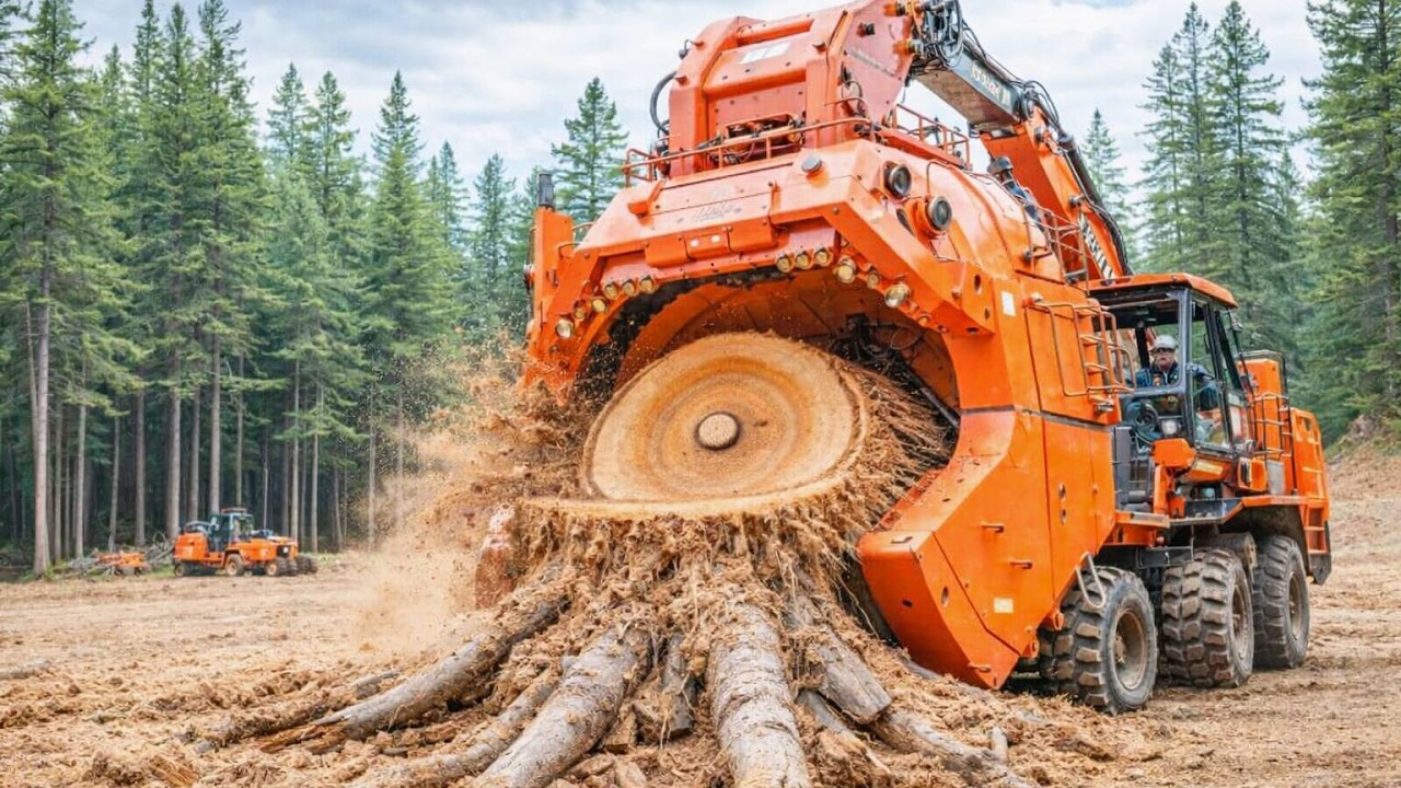 Massive Chainsaw Machines at Full Power | Extreme Heavy Timber Operations