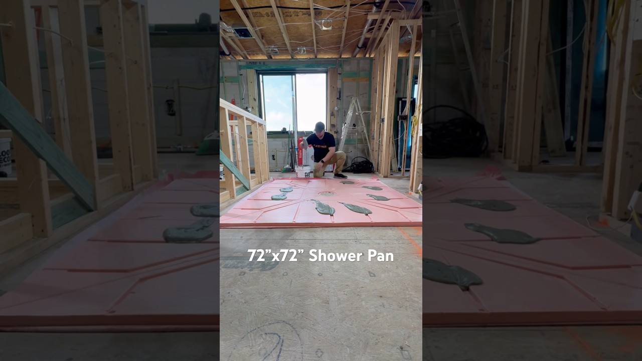 GURU 72&rdquo;x72&rdquo; Shower Pan! Best Shower System. #diy #tools #construction