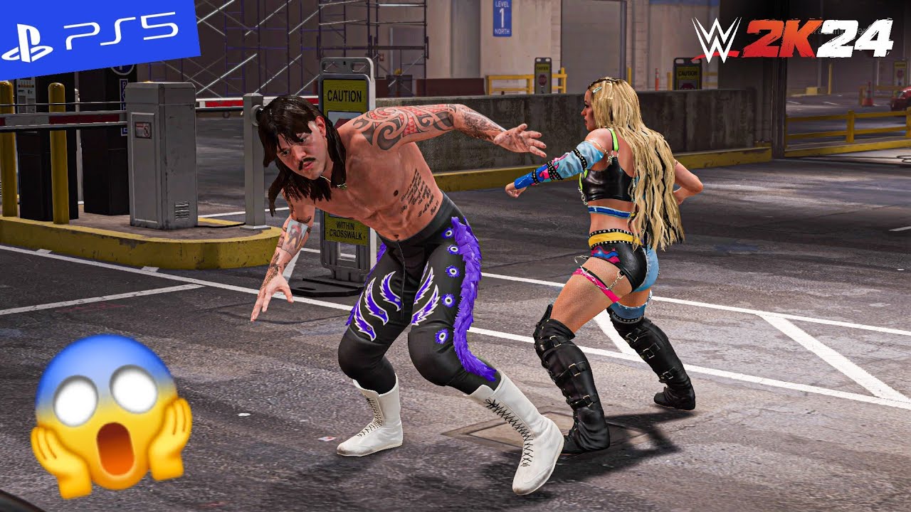 WWE 2K24 - Liv Morgan Attacks Dominik Mysterio Backstage | PS5