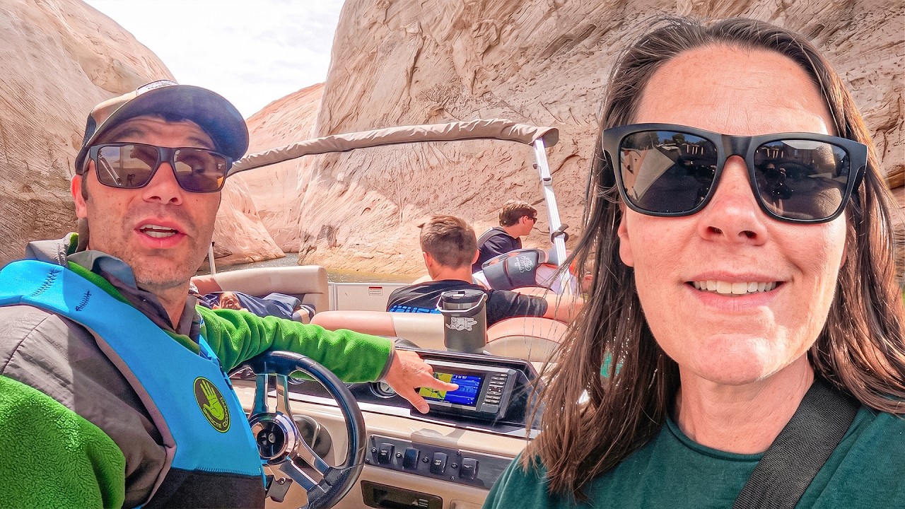 Violet's BIG Surprise & Blustery Boating Day!  | RV Road Trip Lake Powell