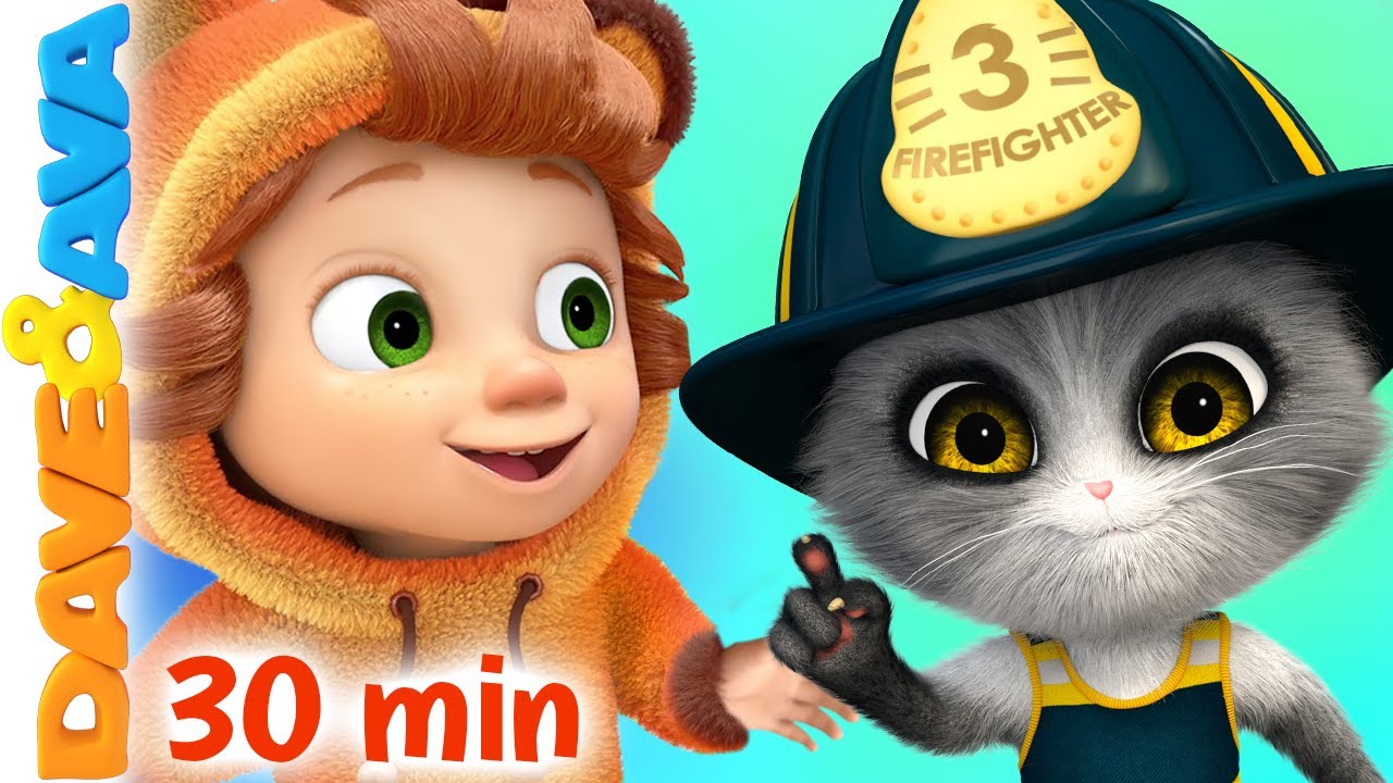 😁 Five Little Firemen and More Baby Songs by Dave and Ava | Alice the Camel | Nursery Rhymes 😁