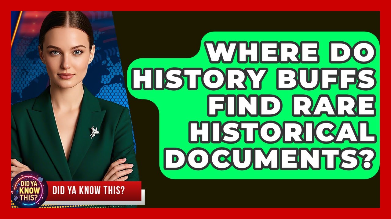 Where Do History Buffs Find Rare Historical Documents? - Did Ya Know This