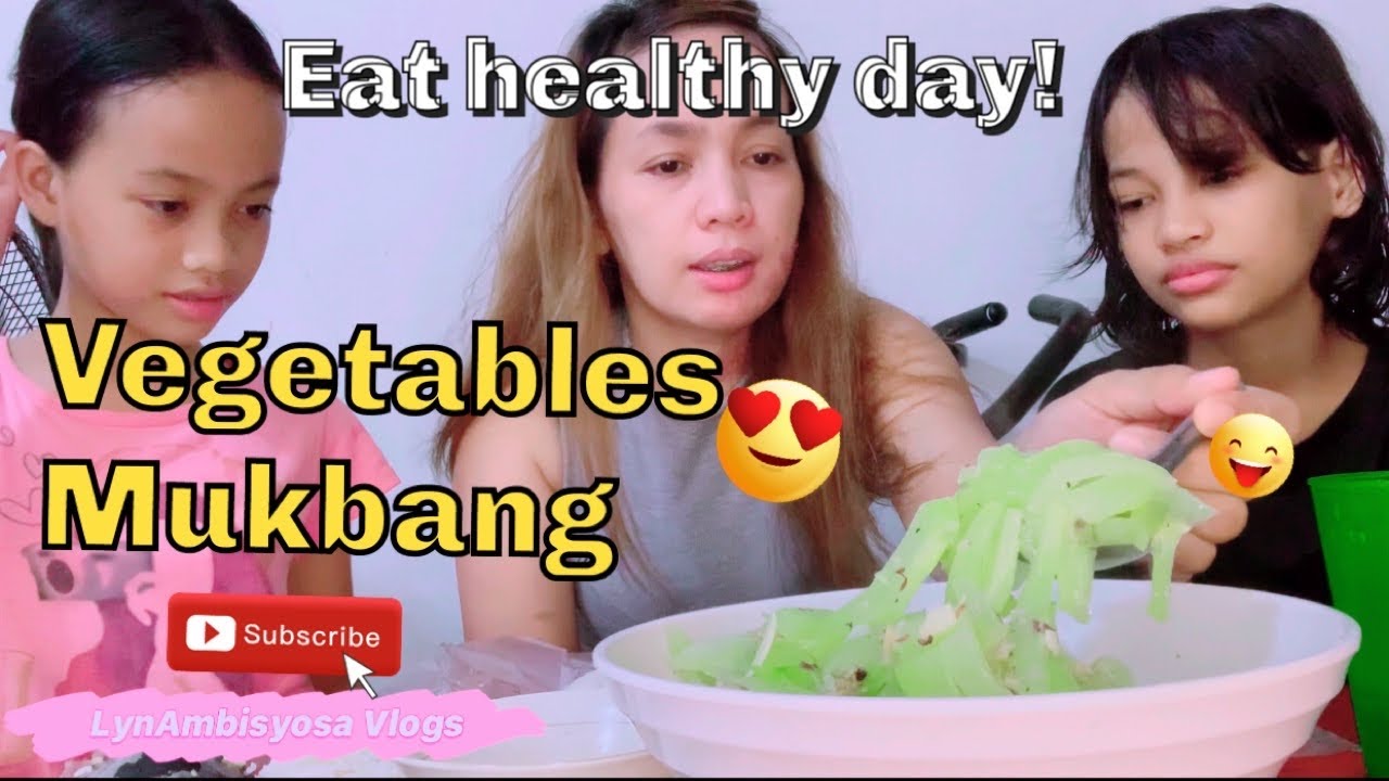 Mukbang veggies edition |sautéed chayote,steamed okra &moringga leaves soup