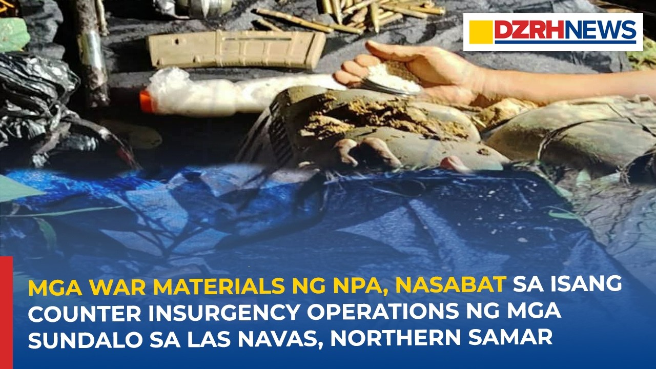 Mga war materials ng NPA, nasabat sa isang operasyon ng sundalo ng gobyerno sa Northern Samar