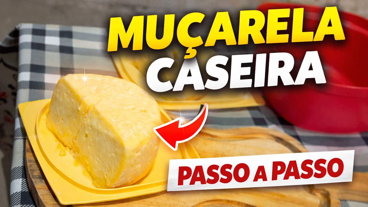Como Fazer MUÇARELA CASEIRA 🧀 | Receita Fácil Passo a Passo