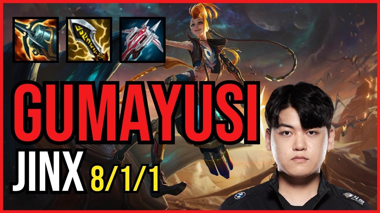 GUMAYUSI - JINX vs TRISTANA ADC - KR Challenger - Patch 11.5 QUADRAKILL