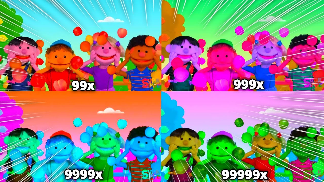 Super Simple Songs 10 Apples On My Head Intro Logo at 999999x Speed Klasky Csupo Effects! | Combined