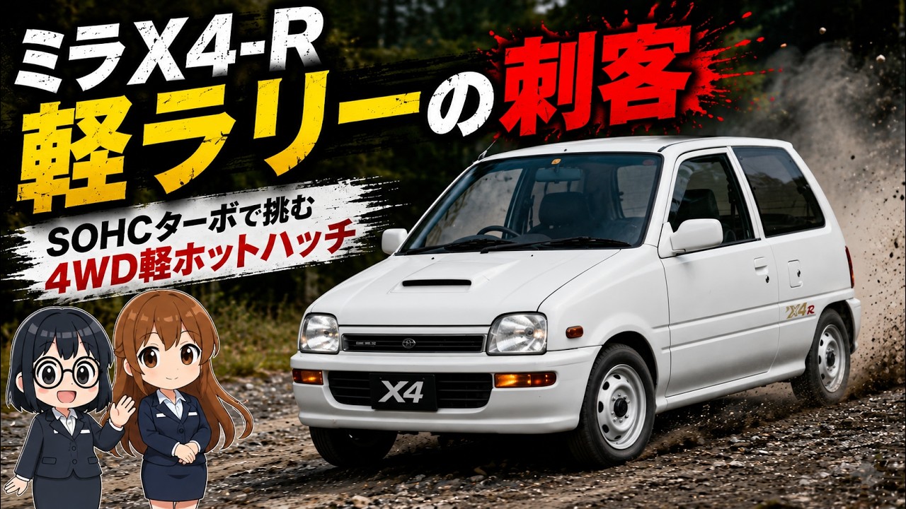ミラX4-Rの全貌｜ラリー直系4WD軽自動車の希少モデル
