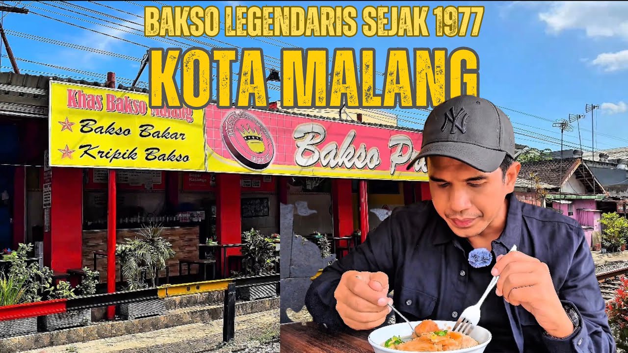 Makan Bakso Legendaris Samping Rel Kereta 🚂 | Bakso President Malang Sejak 1977
