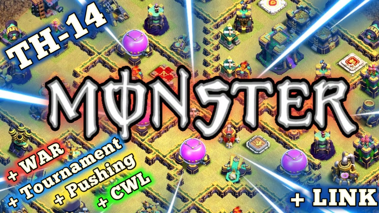 NEW MONSTER! Town Hall 14 Strong Base Layout + Link | TH14 War Base Design 2022 (Clash Of Clans)