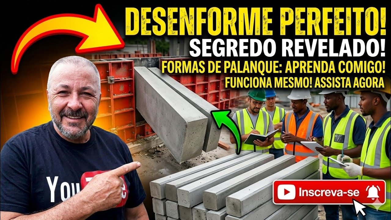 DESENFORMANDO OS POSTES DA FORMA DE PALANQUE  - NOVO CONTATO (13) 99137-2458