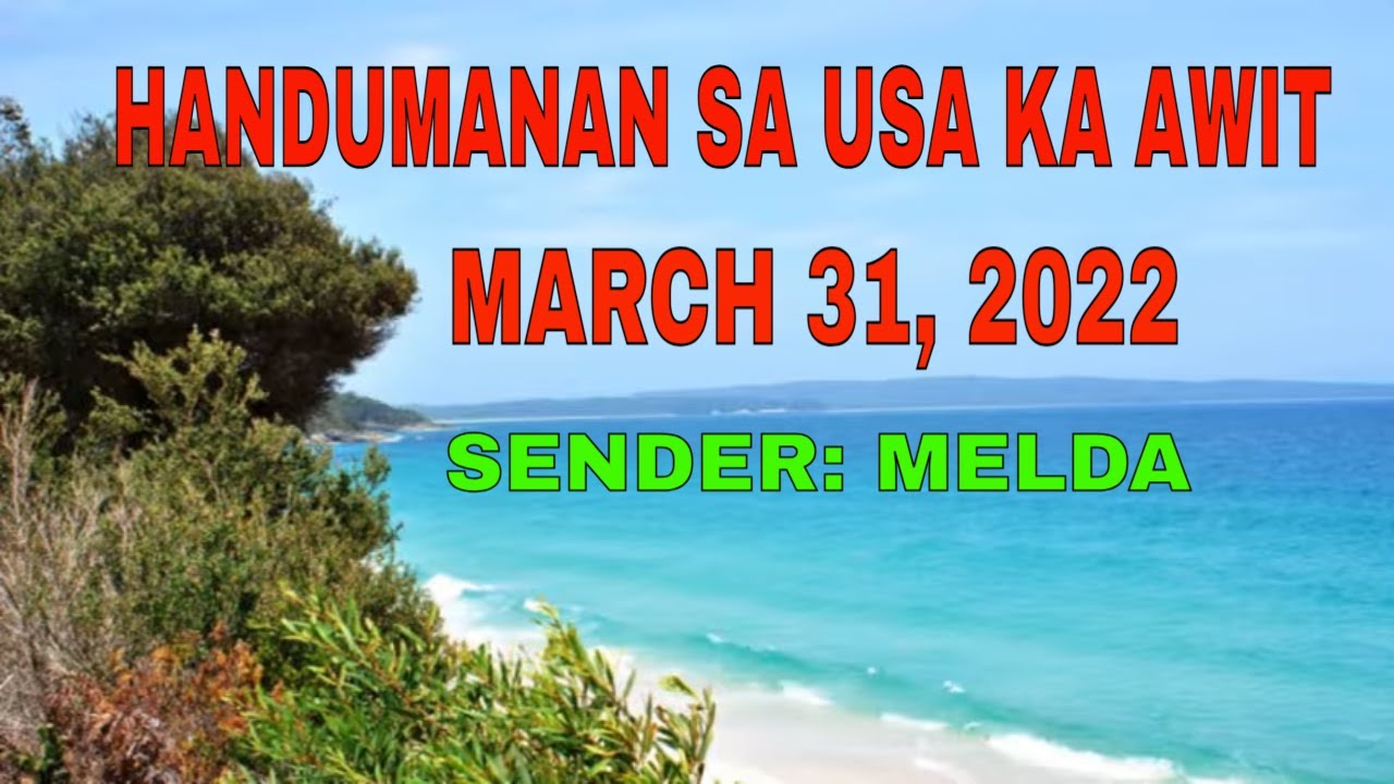 Handumanan Sa Usa Ka Awit sender Melda March 31, 2022