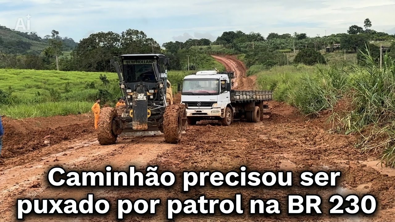 ￼ CAMINHÃO PRECISOU SER PUXADO PELA PATROL