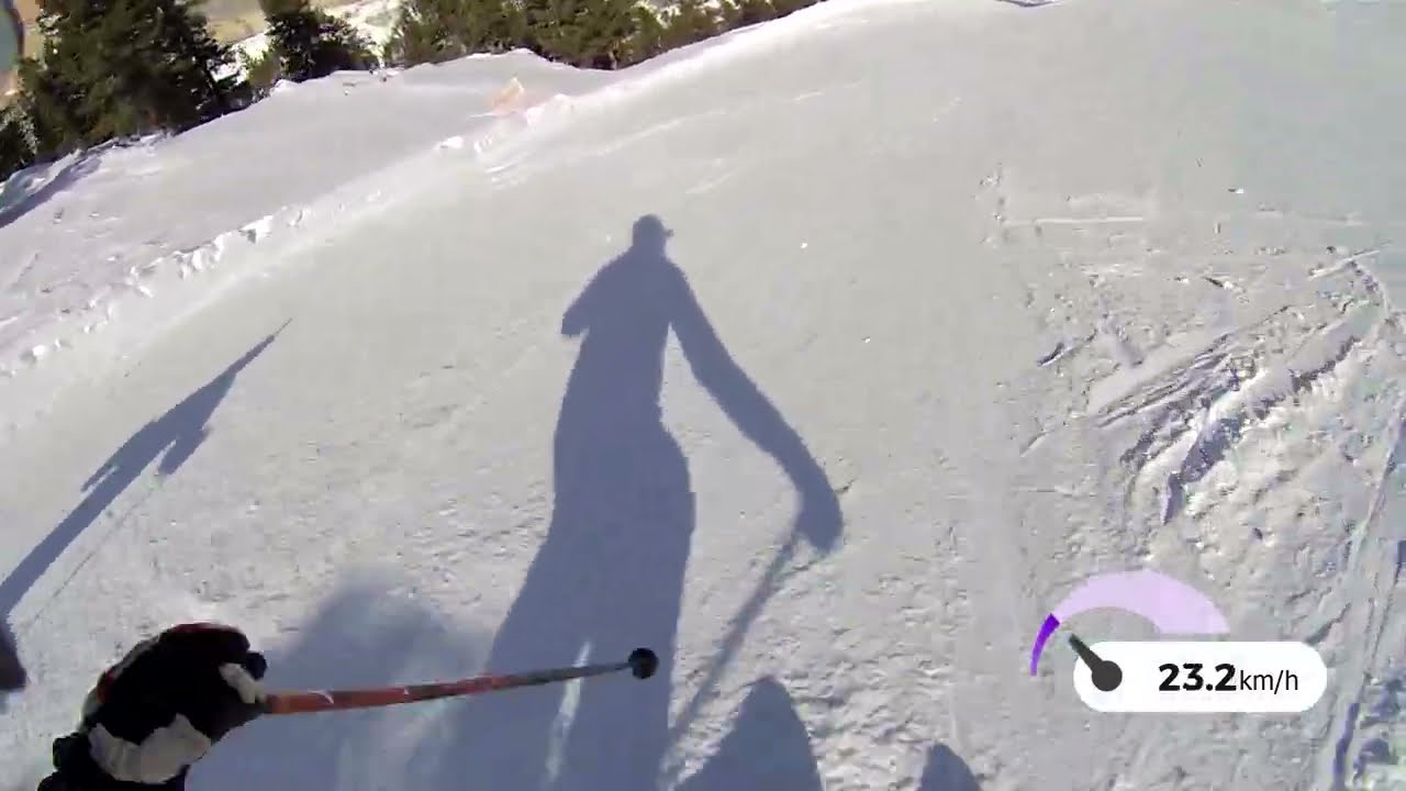 Discesa lungo la pista Armentarola in Val Badia dal Lagazuoi.